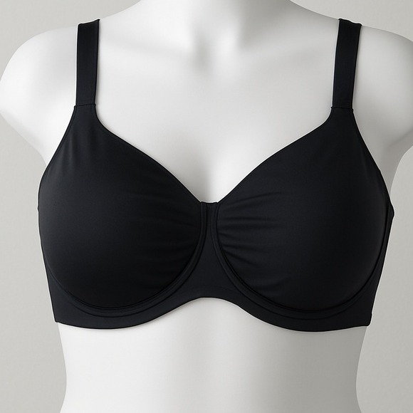 Spanx Bra 42DD Black‎ Full Coverage Underwire Supportive Adjustable Straps - Picture 1 of 6
